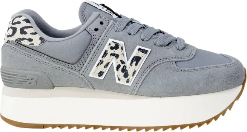 New Balance Grijze Vetersneakers Grijs Dames