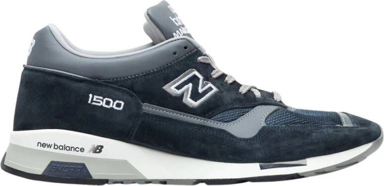New Balance Sneakers met Mesh Panelen en Logo Borduursel Blue Heren