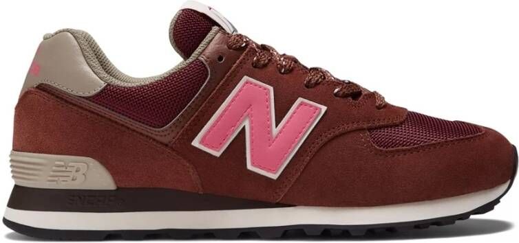 New Balance Unisex Leren en Nylon Sneakers Brown Heren