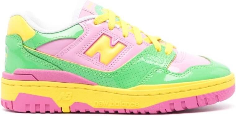 New Balance Sneakers van lakleer met logo borduursel Green Heren