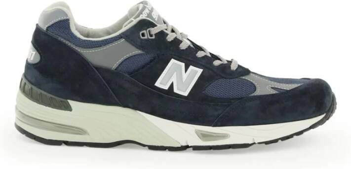 New Balance Moderne Stijl Sneaker met Premium Leren Bovenwerk Blue Heren