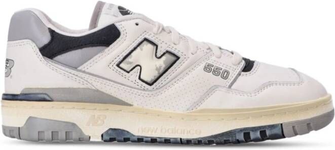 New Balance Witte Sneakers 550 met Contrast Inzetstukken White Heren