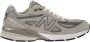 New Balance USA 990v4 Sneakers met Suède en Mesh Gray Heren - Thumbnail 21