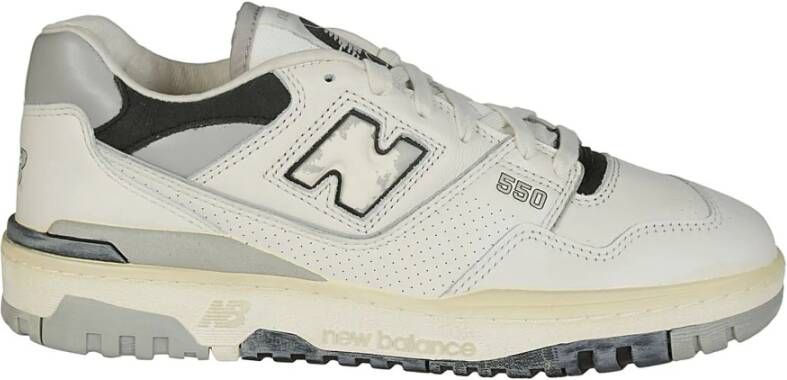 New Balance Witte Sneakers 550 met Contrast Inzetstukken White Heren