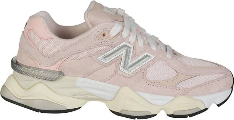 New Balance Damesneakers met mesh bovenwerk en suède accenten Pink Dames