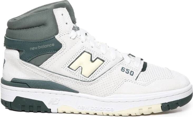 New Balance Sneakers van geperst logo kalfsleer White Heren