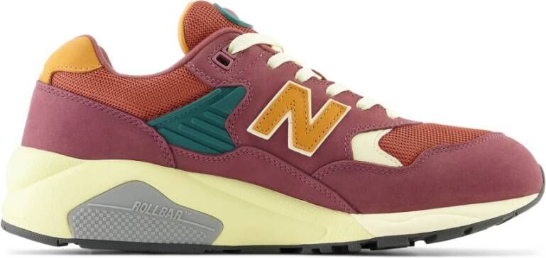 New Balance Sneakers van leer en stof met logo detail Red Heren