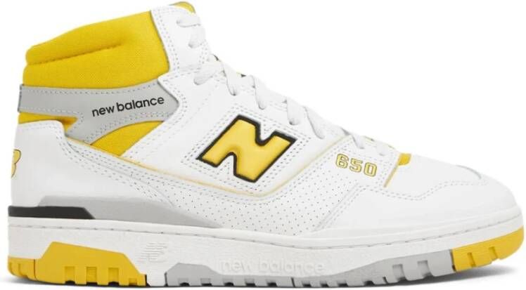 New Balance Wit Geel High-Top Sneakers White Heren
