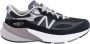 New Balance Zwarte Sneakers Suède Rubberen Zool Canvas Black - Thumbnail 1