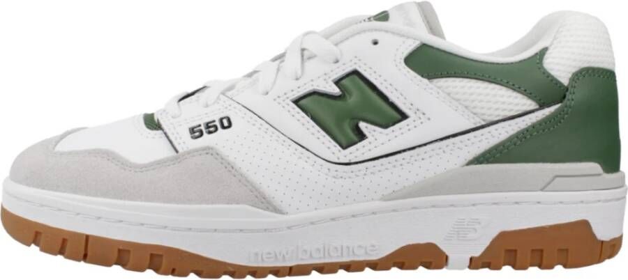 New Balance Groene Leren Slip-On Sneakers met Rubberen Zool Multicolor Heren