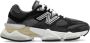 New Balance Zwarte Sneakers Aanbevolen Logo Suède Canvas Rubberen Zool Black - Thumbnail 24