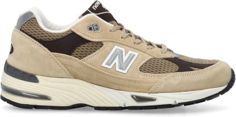 New Balance Stijlvolle 991 Sneakers voor Mannen Beige Heren