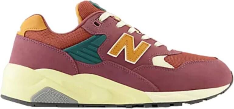 New Balance Sneakers van leer en stof met logo detail Red Heren