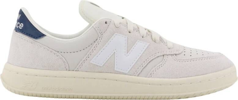 New Balance Suede Leren Sneakers Veters Monogram Beige Heren