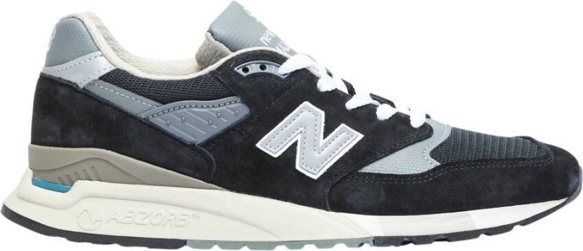 New Balance Suede Mesh Panel Sneakers Black Heren