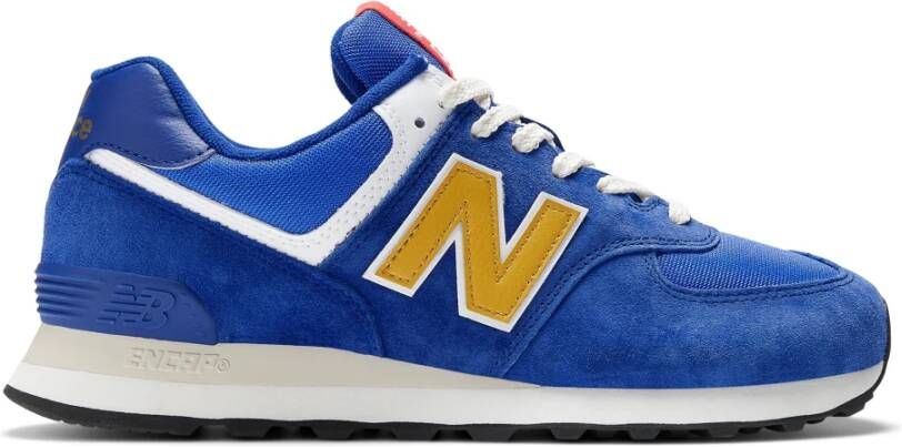 New Balance Unisex Leren en Nylon Sneakers Blue Heren