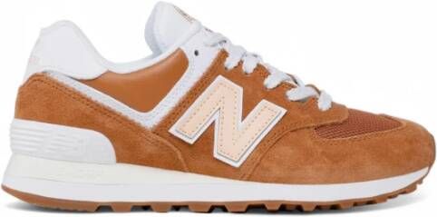 New Balance Suède Veterschoenen met Canvas Inzetstukken