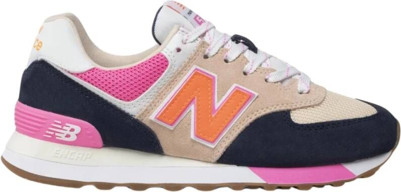New Balance Suède Veterschoenen met Technische Stof Inzetstukken
