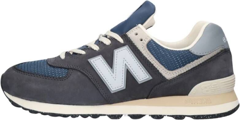 New Balance 574 Sneakers Heren Zwart Leer - Foto 4