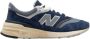 New Balance Donkerblauwe Witte Klassieke Sneakers Blue Heren - Thumbnail 2