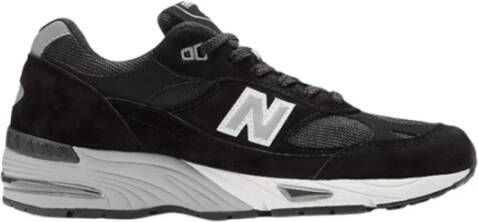 New Balance UK-gemaakt 991v1 Zwart met Zilveren Schoen Black Heren