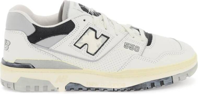New Balance Witte Sneakers Stijlvol Ronde Neus Vetersluiting White Heren