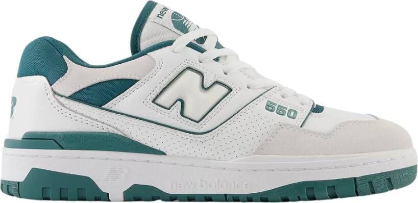 New Balance Vintage Teal Basketbal-geïnspireerde Leren Sneakers White Heren - Foto 5