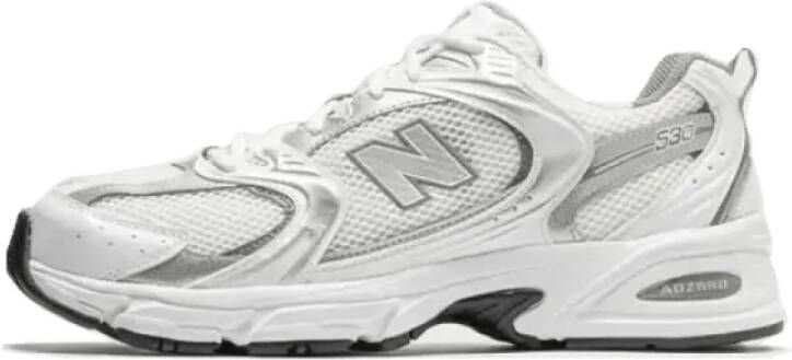 New Balance Wit Zilver Metallic Retro Sneakers