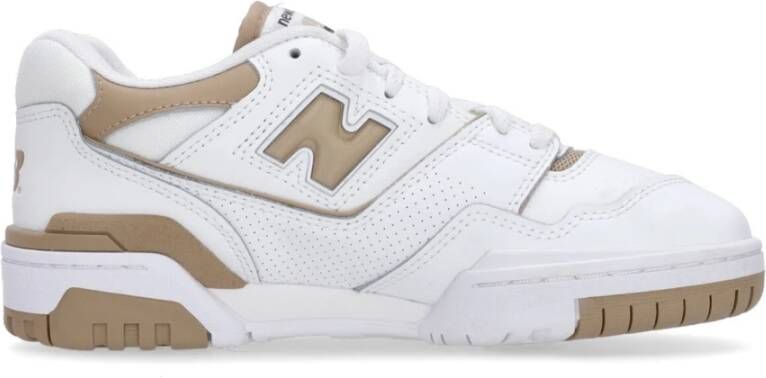 New Balance Beige Sneakers van Kalfsleer voor Vrouwen White Dames