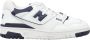 New Balance Wit Marineblauw Leren Lage Sneakers White Dames - Thumbnail 1