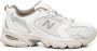 New Balance Witte Beige Sneakers Veters Rubberen Zool White Dames - Thumbnail 13
