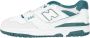 New Balance Vintage Teal Basketbal-geïnspireerde Leren Sneakers White Heren - Thumbnail 1