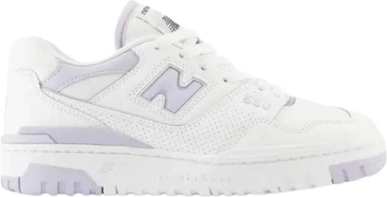 New Balance Witte en Lichtpaarse 550 Schoen Wit Dames