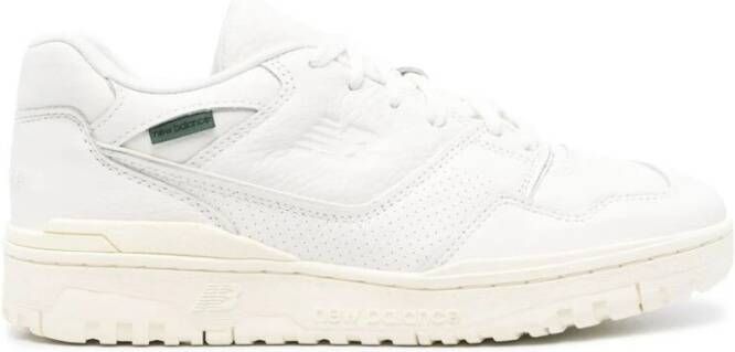 New Balance Witte Leren Sneaker Pebble Textuur White Heren