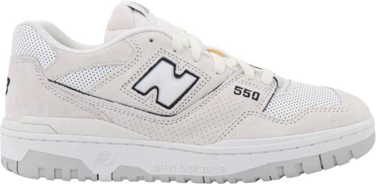 New Balance Witte Leren Sneakers met Geperforeerde Neus White Heren