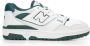 New Balance Vintage Teal Basketbal-geïnspireerde Leren Sneakers White Heren - Thumbnail 2