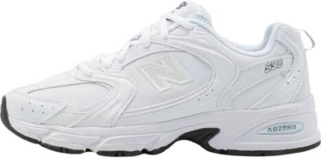New Balance Witte Leren Unisex Sneakers Black Heren