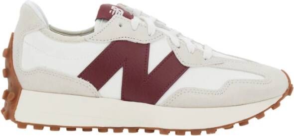 New Balance Witte Logo Detail Lage Sneakers