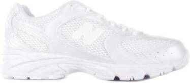 New Balance Witte Sneakers Logo Mesh Rubberen Zool White Heren