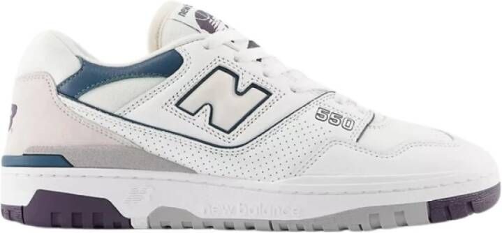 New Balance Witte Sneakers met Groene en Paarse Details White Heren