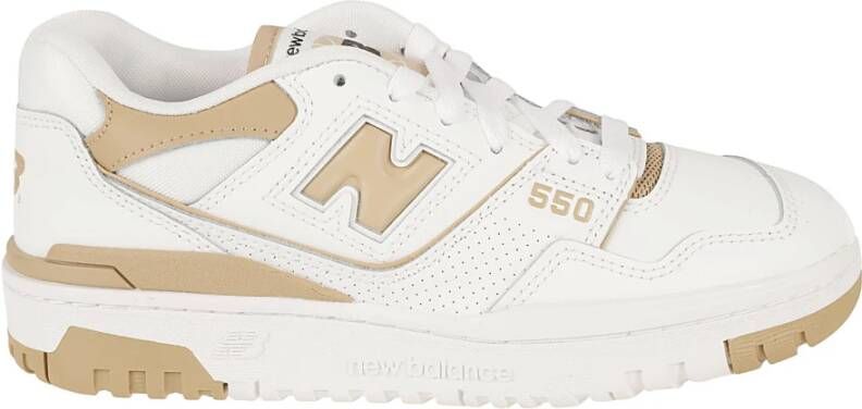 New Balance Beige Sneakers van Kalfsleer voor Vrouwen White Dames