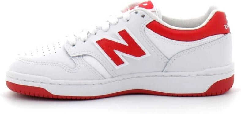 New Balance Witte Rode Bb480Ltr Sneakers Red Heren