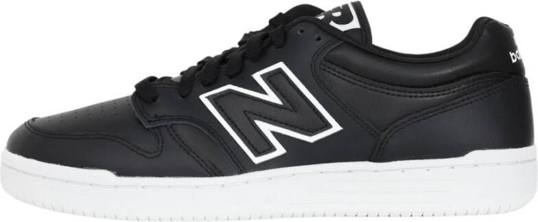 New Balance Zwarte en grijze leren sneakers Zwart Heren