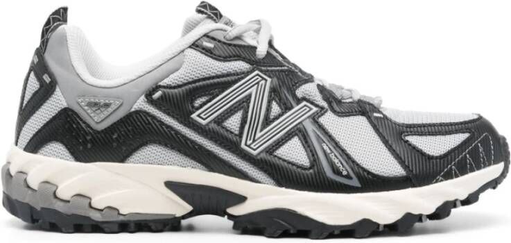 New Balance Zwarte Panel Sneakers Vetersluiting Ontwerp Black Dames