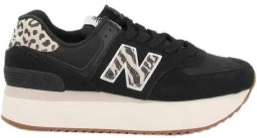 New Balance Zwarte Platform Sneakers Zwart Dames