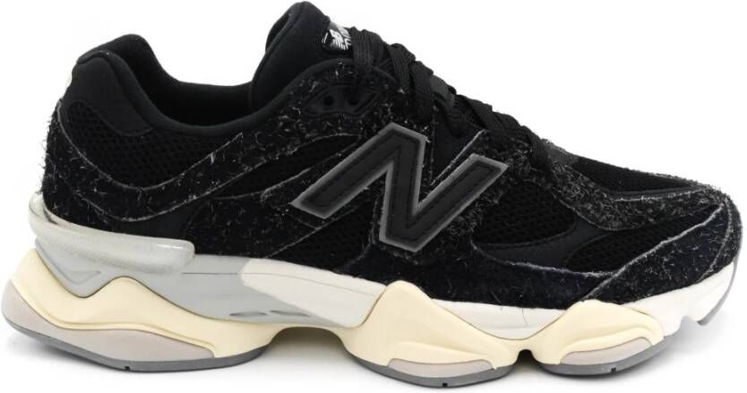 New Balance Zwarte Sneakers met Stoffen Voering en Rubberen Zool Black Heren