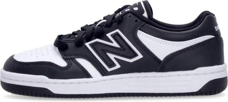 New Balance Zwart Wit Lage Veterschoen Black Heren