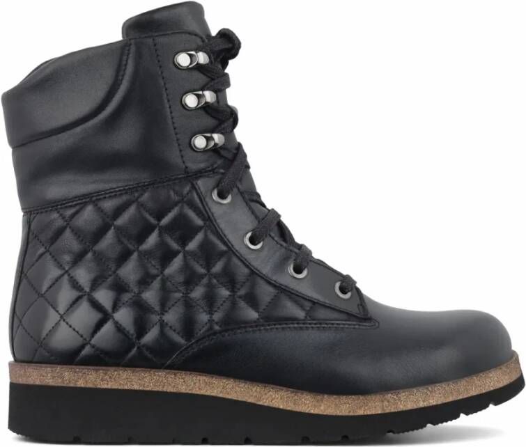 New Feet Veterboot met rits en waterbestendig membraan Black Dames