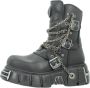 New Rock Enkellaars M-1011-S1 Zwart Zilverkleurig - Thumbnail 2