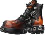New Rock Metallic Veterschoenen Enkellaarsjes - Thumbnail 2